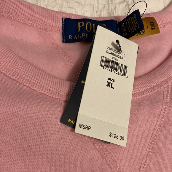 NWT Polo RL Light Pink Sweatshirt - Picture 5 of 6